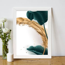 Wallity Cuadro decorativo enmarcado en MDF Multicolor 24 x 29 cm